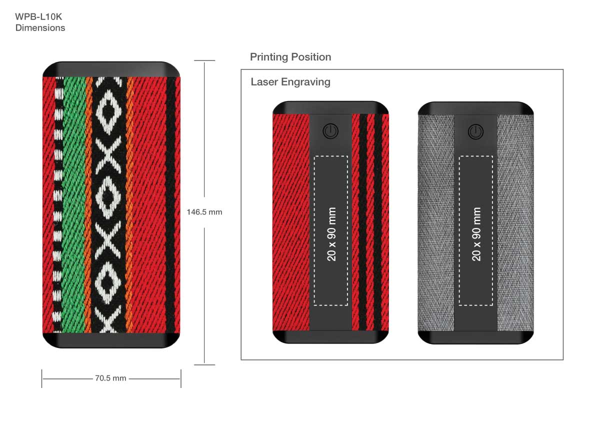 Dorniel Powerbank Printing Details