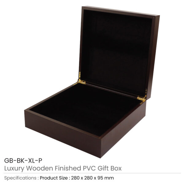 Luxury Wooden Finished PVC Gift Box Details