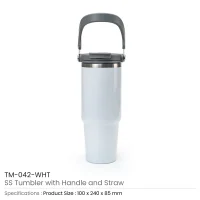 Stainless Steel Tumbler White