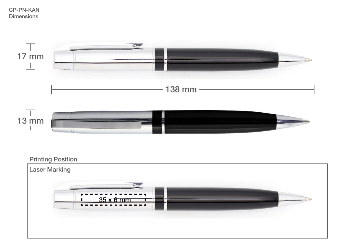 ChasePlus Ballpoint Pens KANORA Printing Details