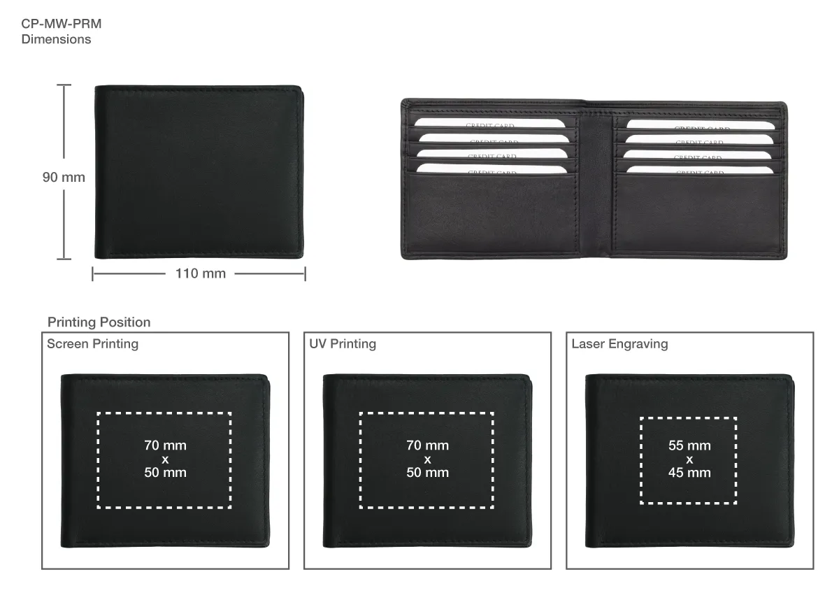 Chase Plus Mens Wallets Printing Details