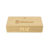 Bamboo Clock with 5W Wireless Charging Function - Image 2