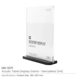 Acrylic Table Display Stand A4