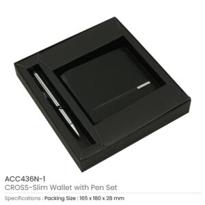 CROSS Slim Wallet and Metal Pen Gift Sets - Image 3