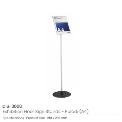 Exhibition Floor Sign Stands A4
