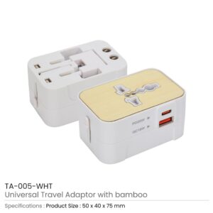 Travel Adaptors White