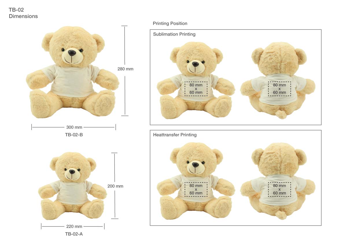 Promotional Teddy Bear Printing Details