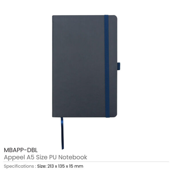 Appeel A5 PU Notebook Dark Blue