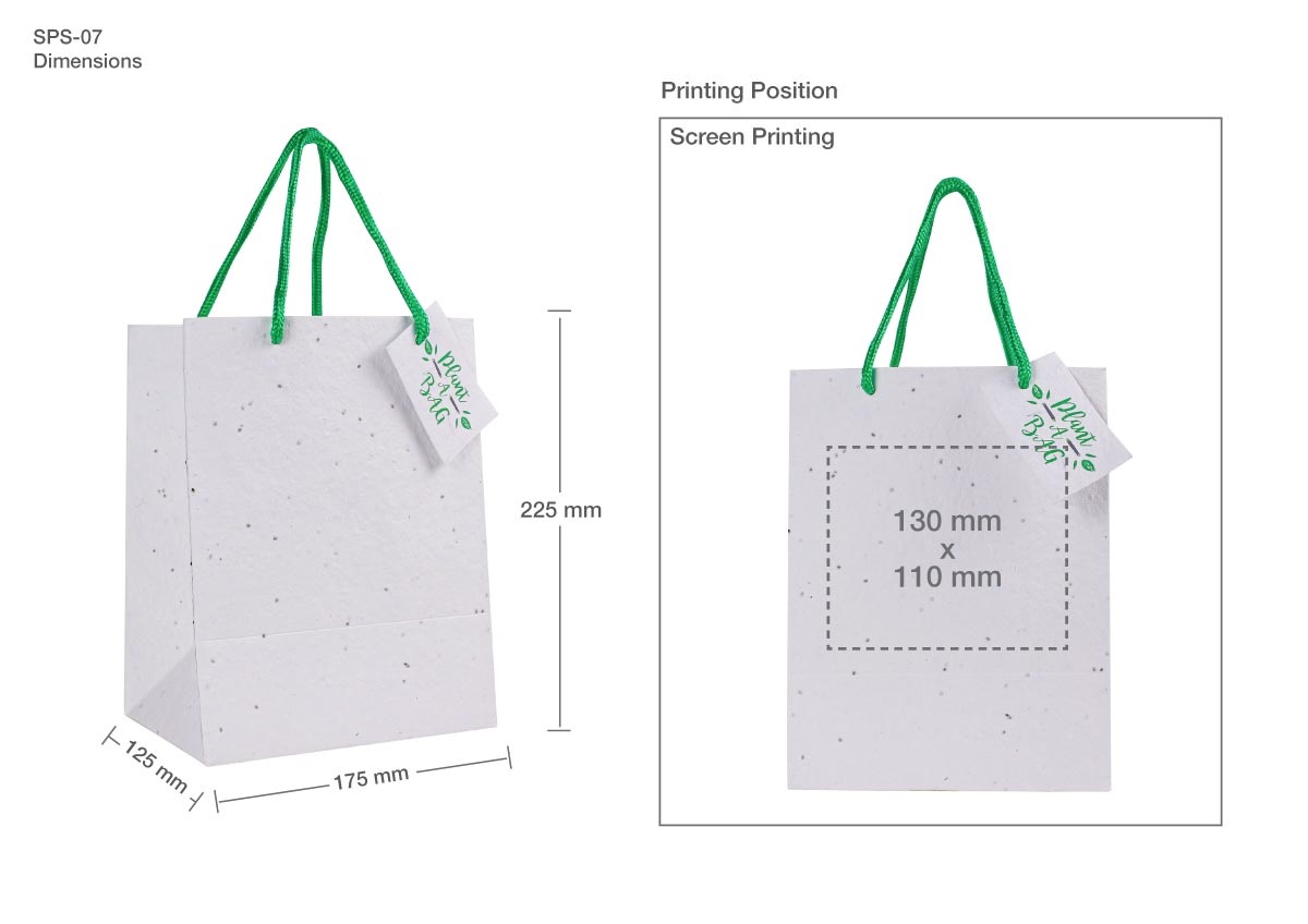 Plantable Seed Paper Bags Printing Details