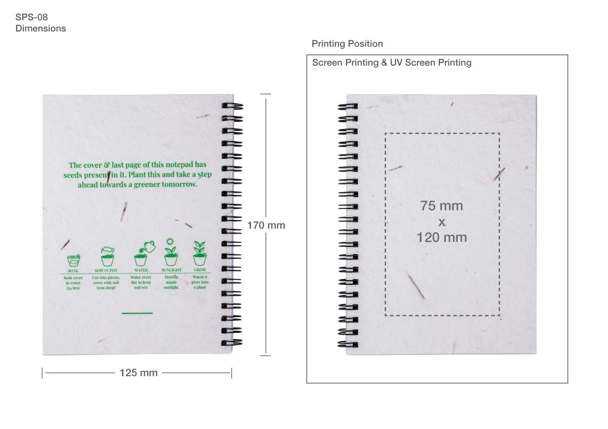 Plantable Notepads Printing Details