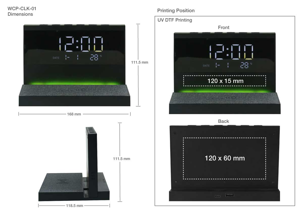 Dorniel Alarm Clock Printing Details