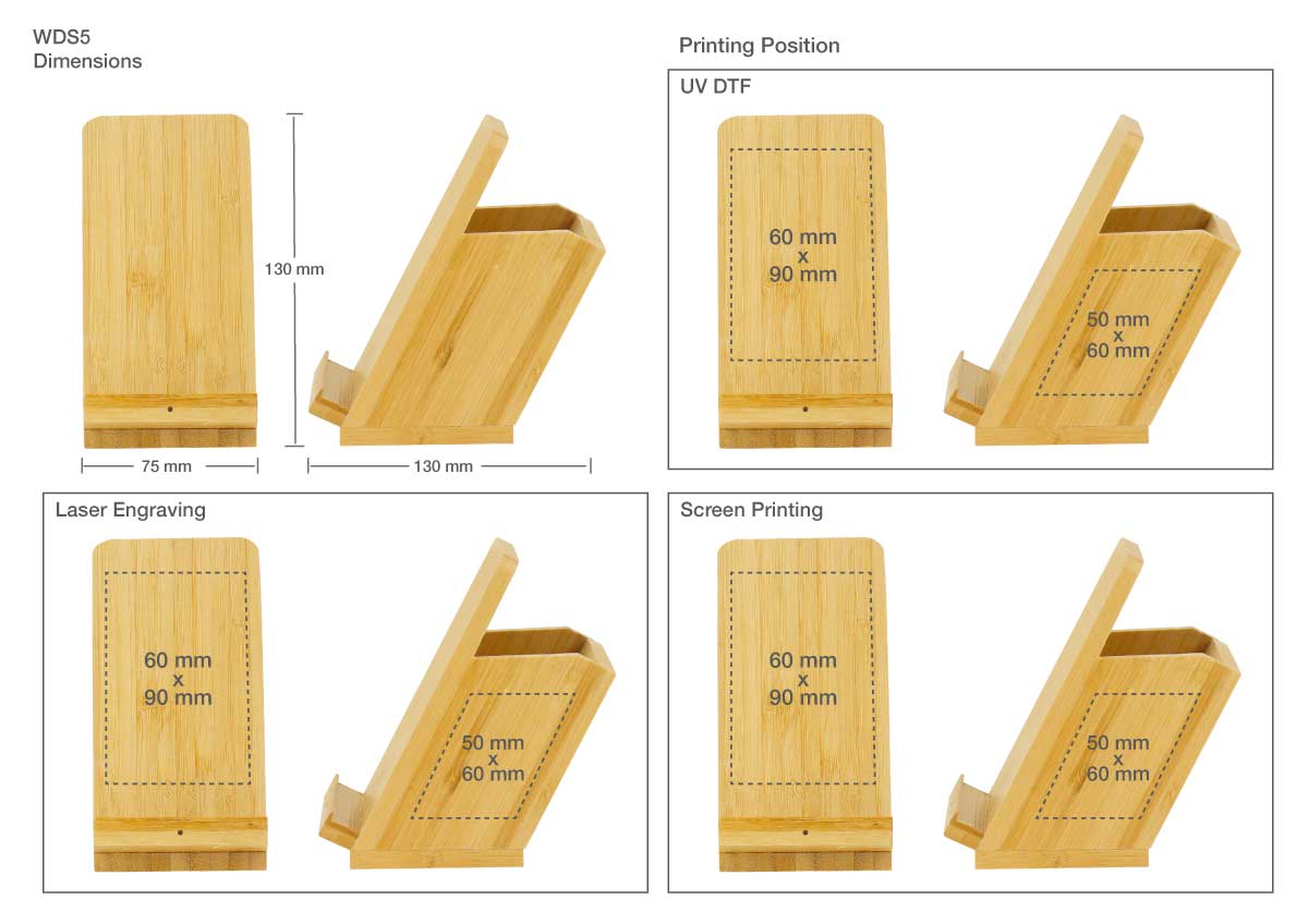 Pen Holder Wireless Charger Printing Details