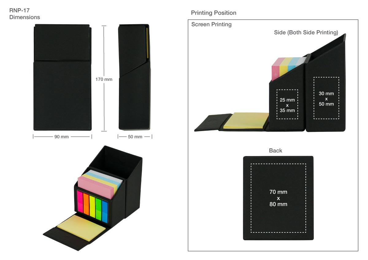 Foldable Memo Pad Sets Printing Details