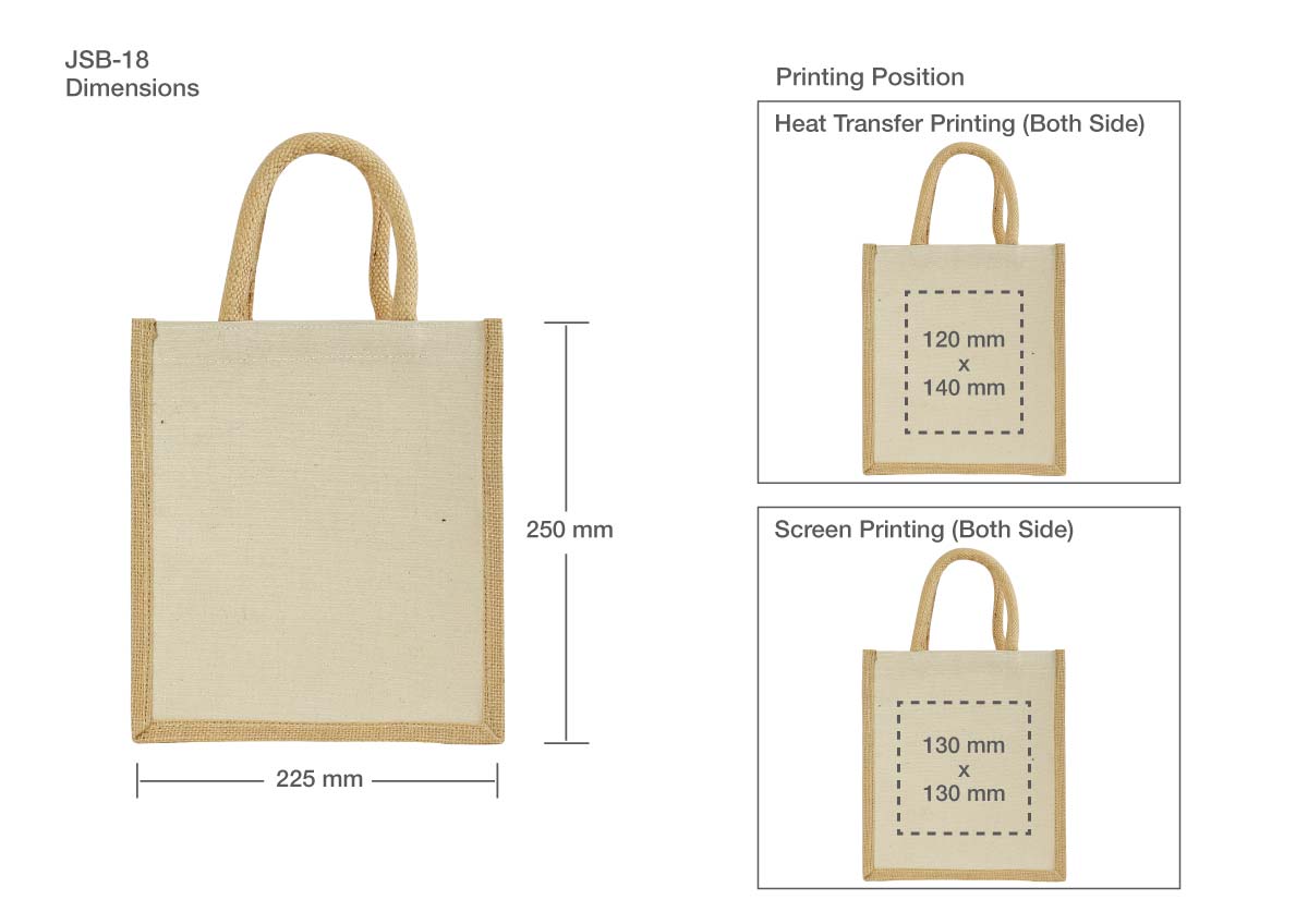 Laminated Cotton Bags Printing Details