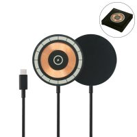 Round Magnetic 15W Fast Wireless Charger Type C - Image 1