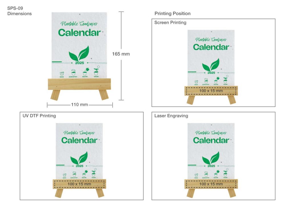 2025 Table Calendars with Plantable Seeds Magic Trading Company MTC