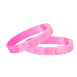 Breast Cancer Silicon Wristband Sample