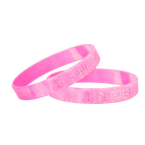 Breast Cancer Silicon Wristband Sample