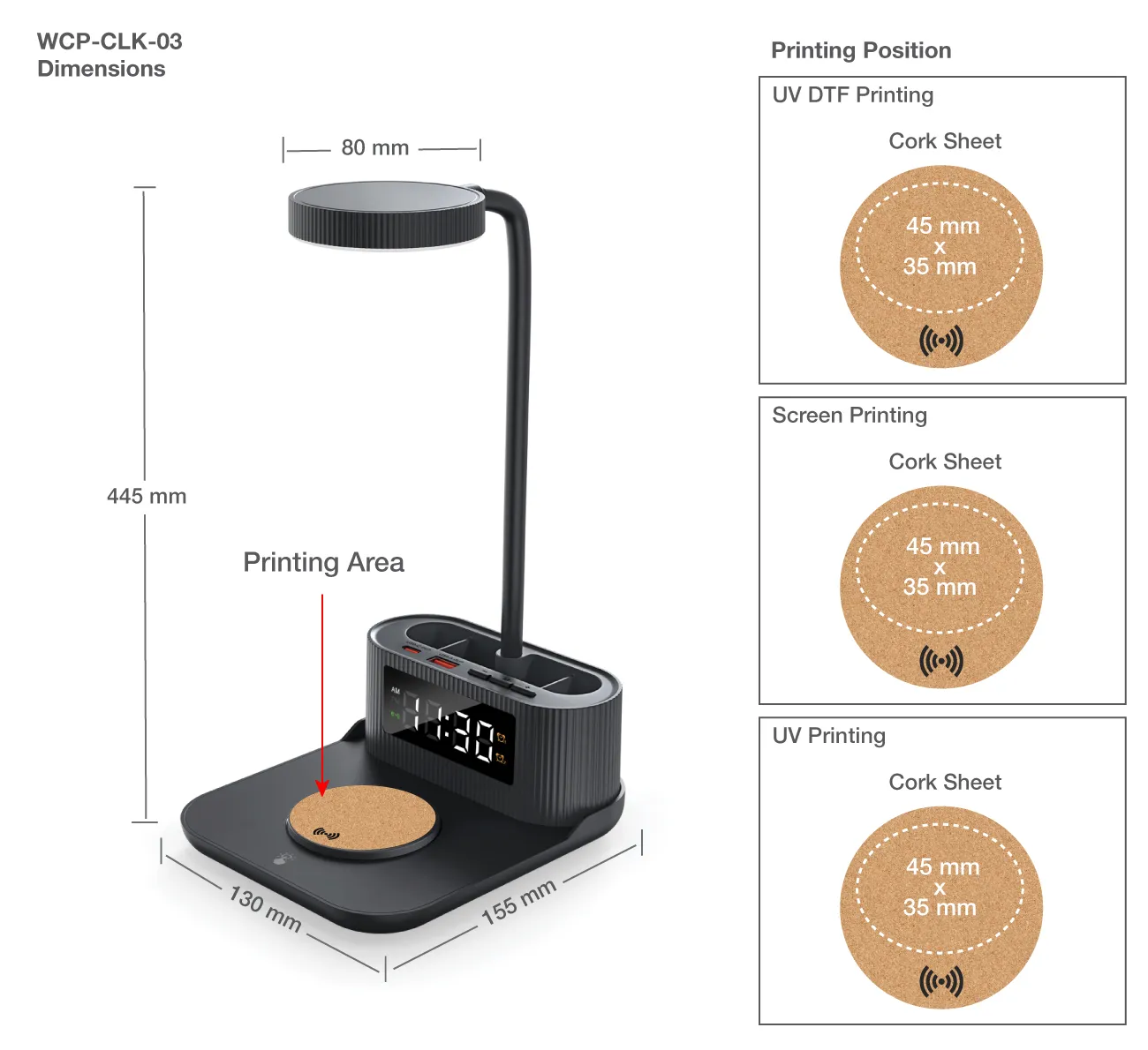 Desk Lamp Printing Details