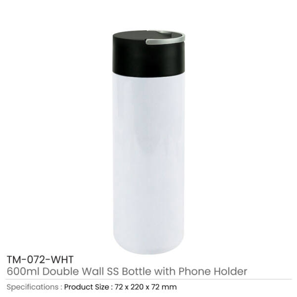 Double Wall Bottle White Color