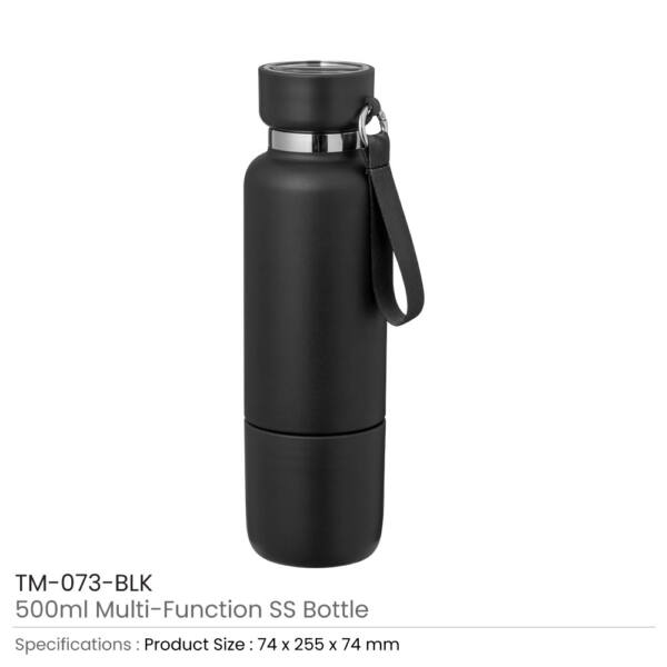 Multi-function SS Bottle Black Color