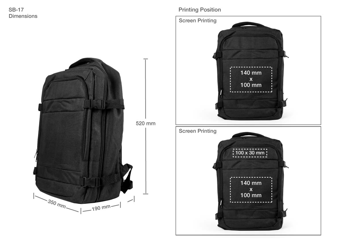 Travel Backpacks Printing Details