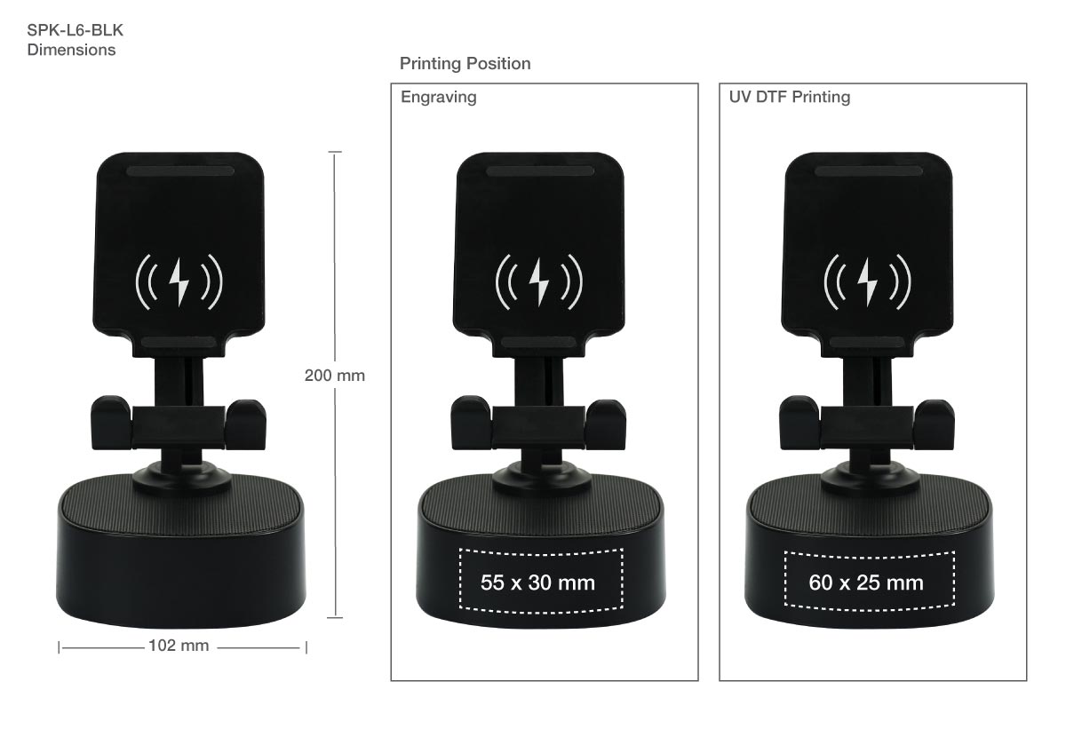 15W Wireless Charger Speaker Printing Details