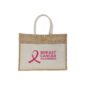 Jute Bags with Cotton Pockets & Breast Cancer Awareness Logo