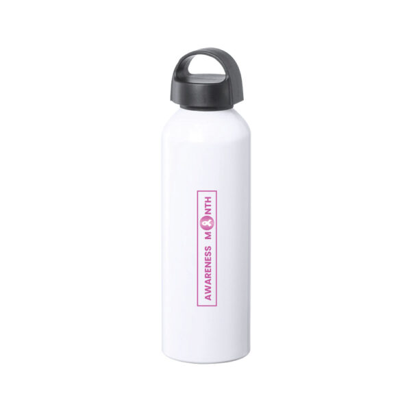 White Bottles with Breast Cancer Awareness Logo