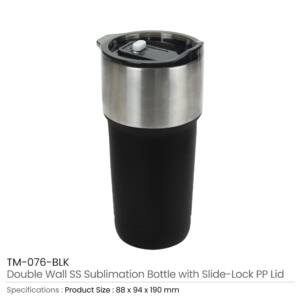 Stainless Steel Tumbler Black Color