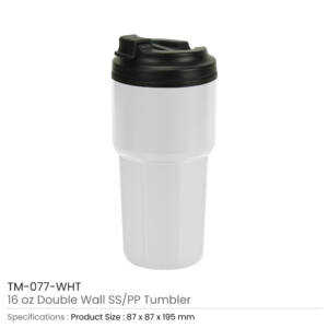 Double Wall Tumbler White