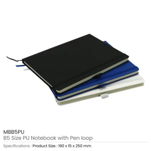 PU Notebooks B5 Size Details