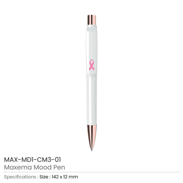 Maxema Pens with Breast Cancer Awareness Logo