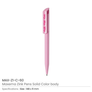 Pink Maxema Pens with Breast Cancer Awareness Logo