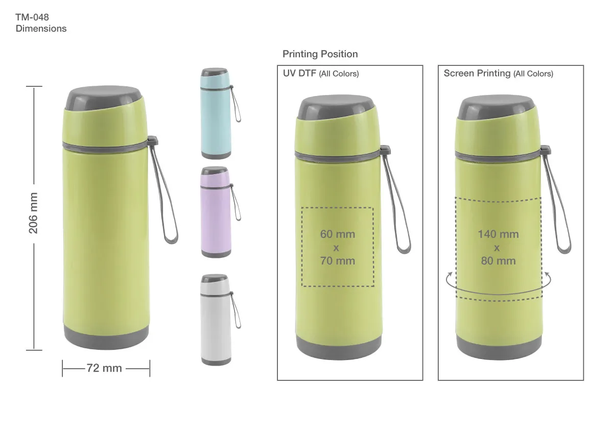 Sports Glass Bottles 500ml Printing Details