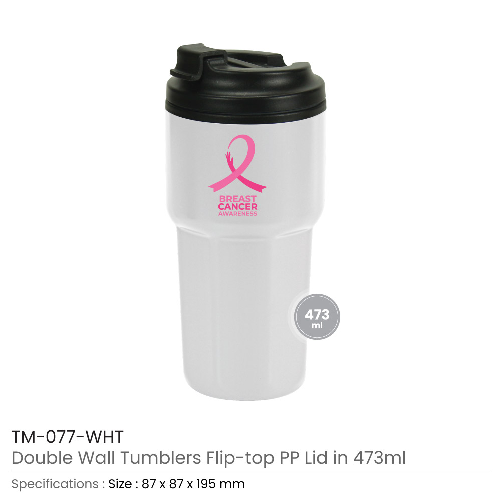 Tumbler-with-Breast-Cancer-Logo-TM-077-WHT