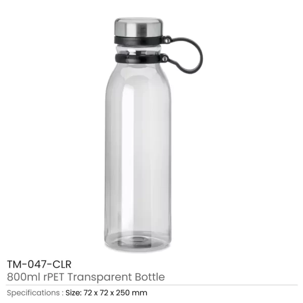 rPET Transparent Bottles Clear