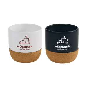 Branding Ceramic Cup with Cork Base