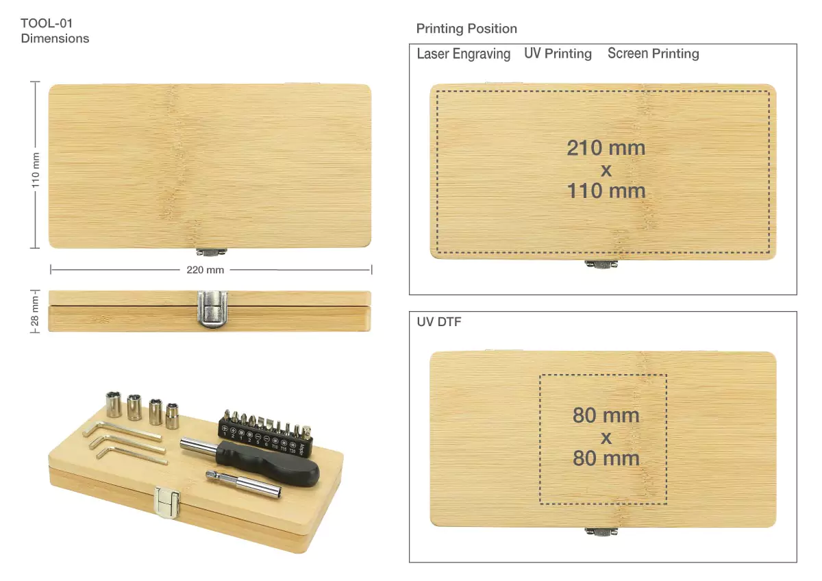 Tool Box Printing Area Details