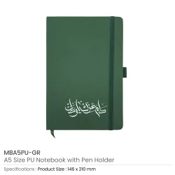 UAE Day PU Notebooks Green