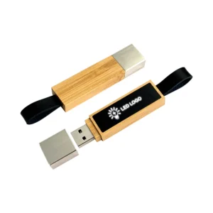 Branding Bamboo LED Logo USB