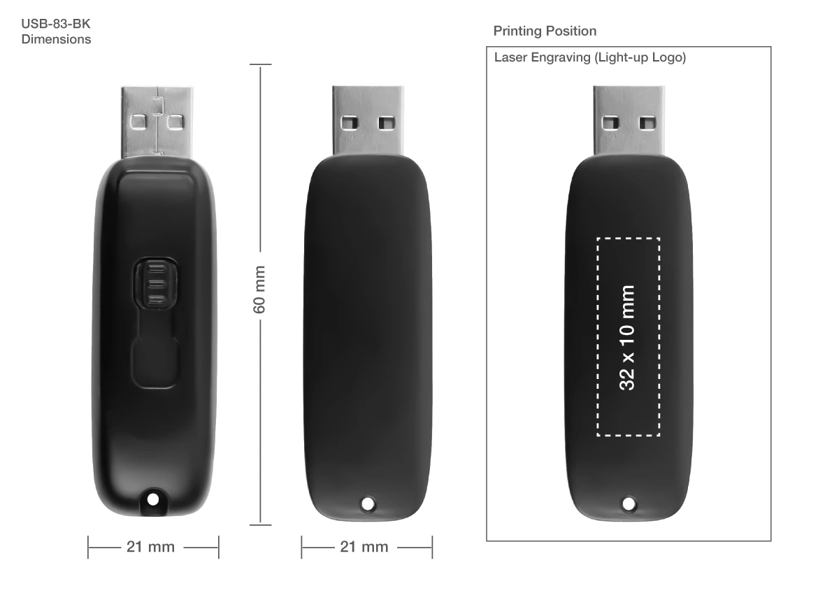 LED Logo USB 3.0 Print Details