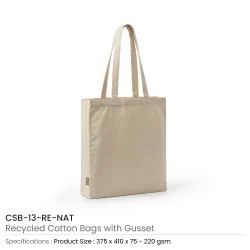 Recycled Cotton Tote Bag Beige