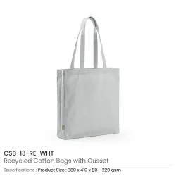 Recycled Cotton Tote Bag White