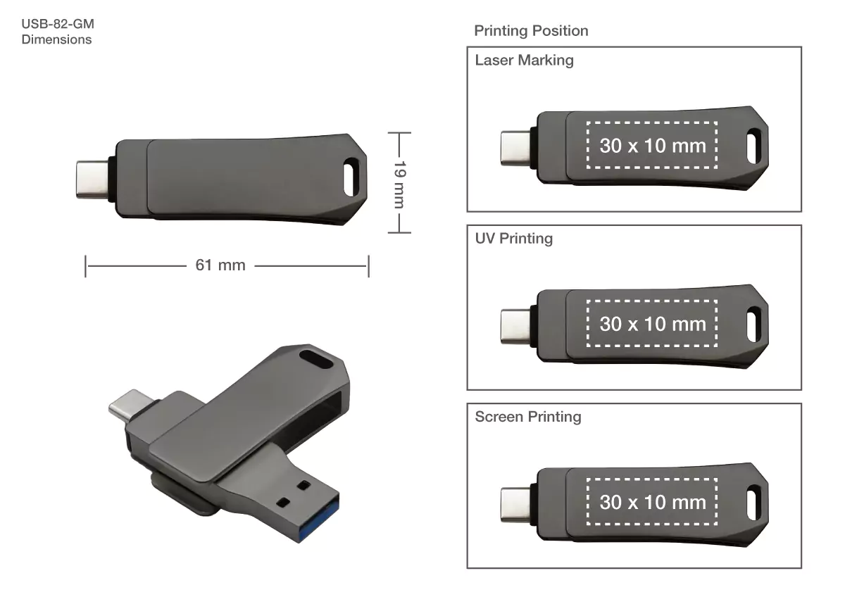 Swivel OTG USB Printing Details