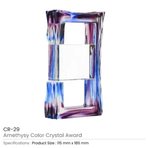 Amethyst Color Crystal Awards Details