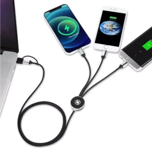 3-in-1 Multi-Charging long cable 105cm with Light Up Logo - Image 2