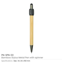 Spinner Pens in Bamboo Details