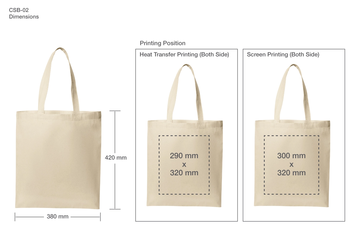 Cotton Bags 170 GSM Printing Details