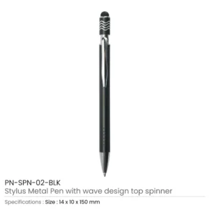 Stylus Pens with Spinner Black